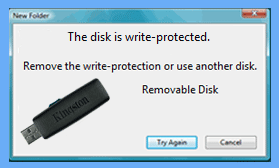 kingston usb drive write protected